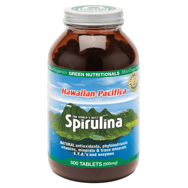 Green Nutritionals Hawaiian Pacifica Spirulina 500 Tablets