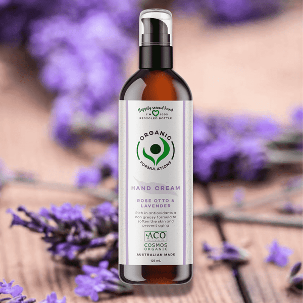 2 organic formulations rose otto lavender hand cream 125ml