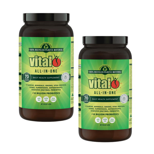 40% Off Vital All In One Daily Health Supplement Bundle of 2 x 600g Tubs