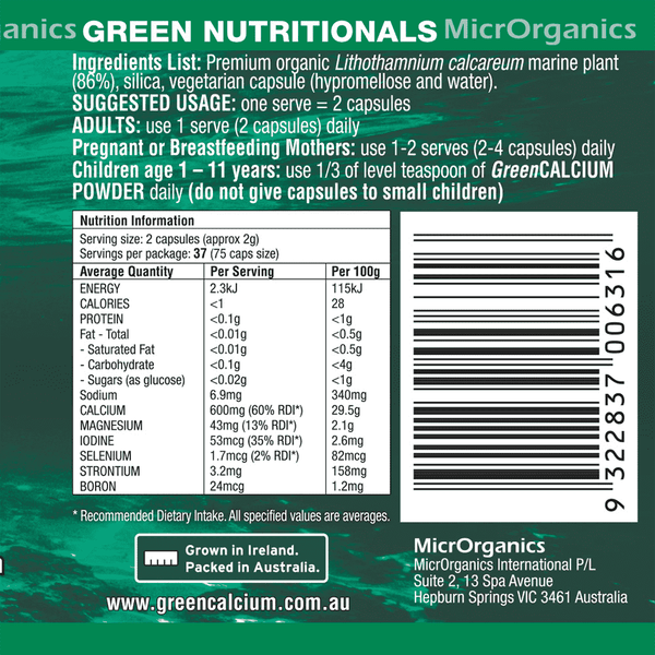 Green Nutritionals Green Calcium Lifestyle 3