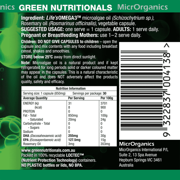 Green Nutritionals Vegan Omega 3 Lifestyle 3