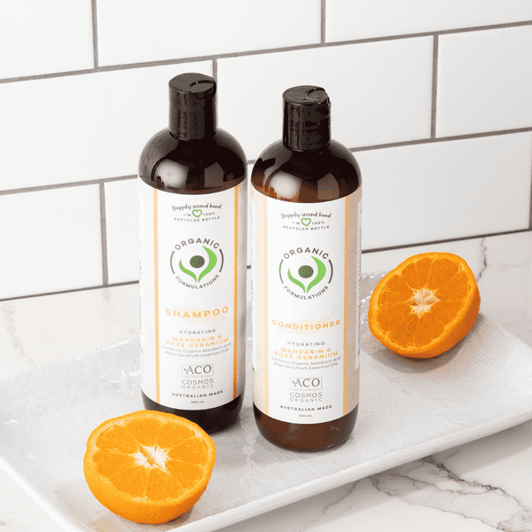 Organic Formulation Shampoo and conditioner with orange