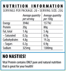 Vanilla Protein Info