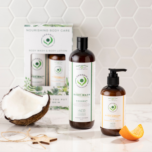 OF coconut and orange products showcase