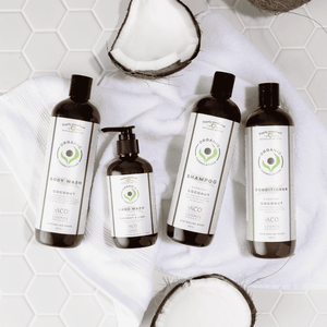 organic toiletries with coconut